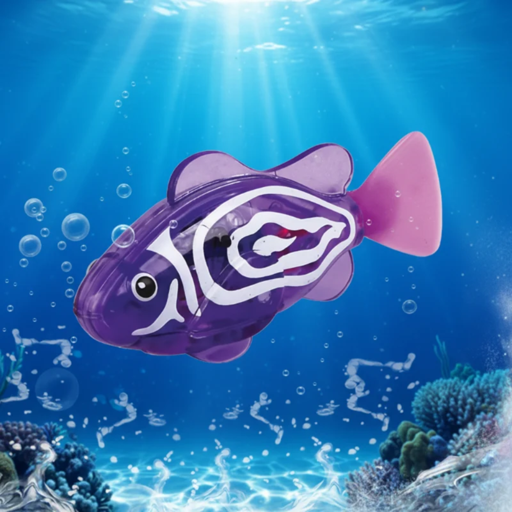 Electronic Swimming Fish Toy for Kids – LED Light Up Bath Toy with Water Sensor