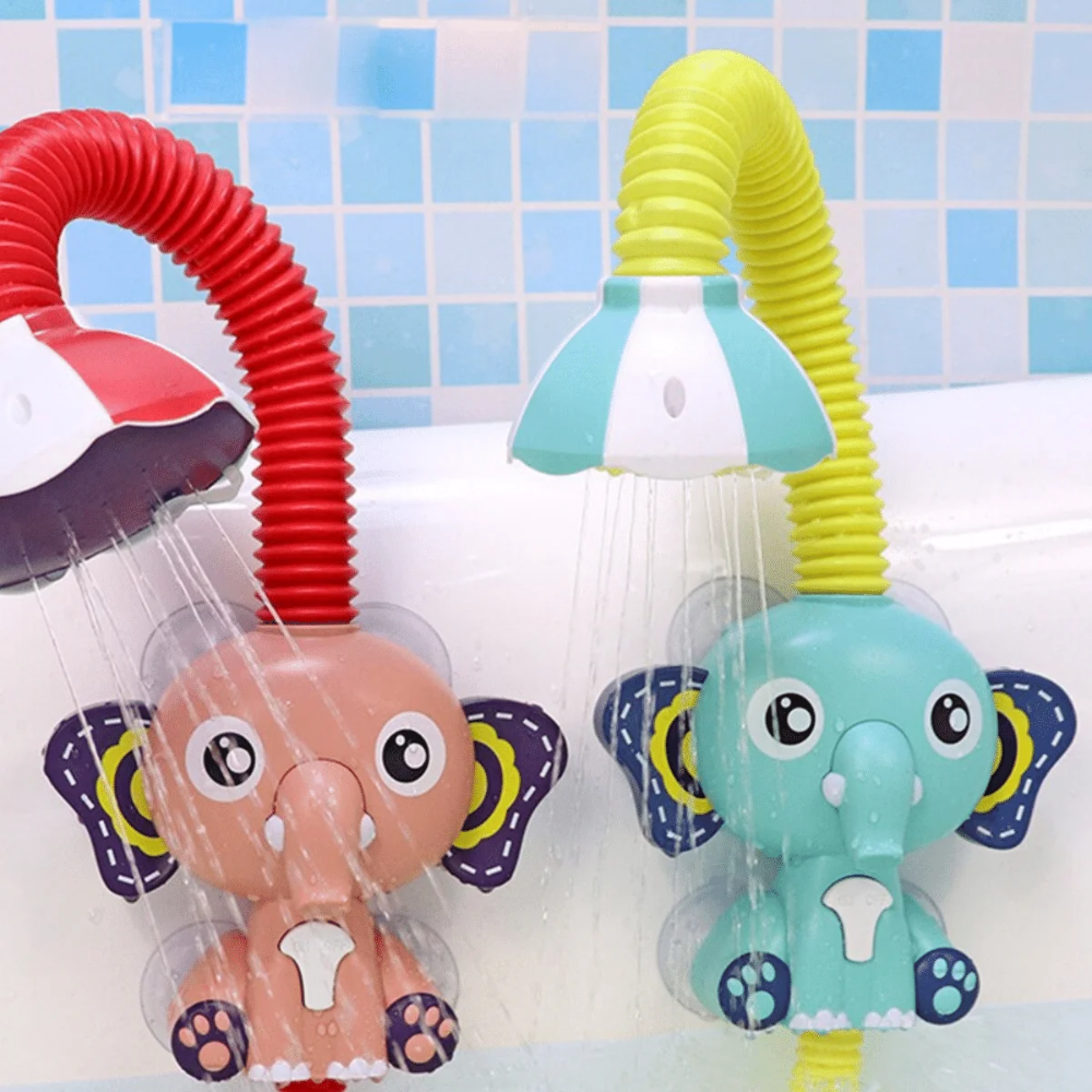 Elephant Baby Bath Shower Toy – Electric Handheld Sprinkler with Suction Cups