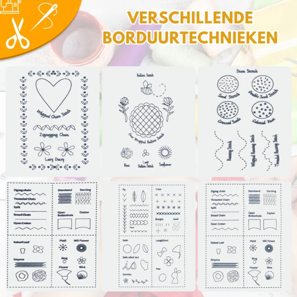 Embroidery Stitch Book – Beginner Sewing & DIY Craft Kit