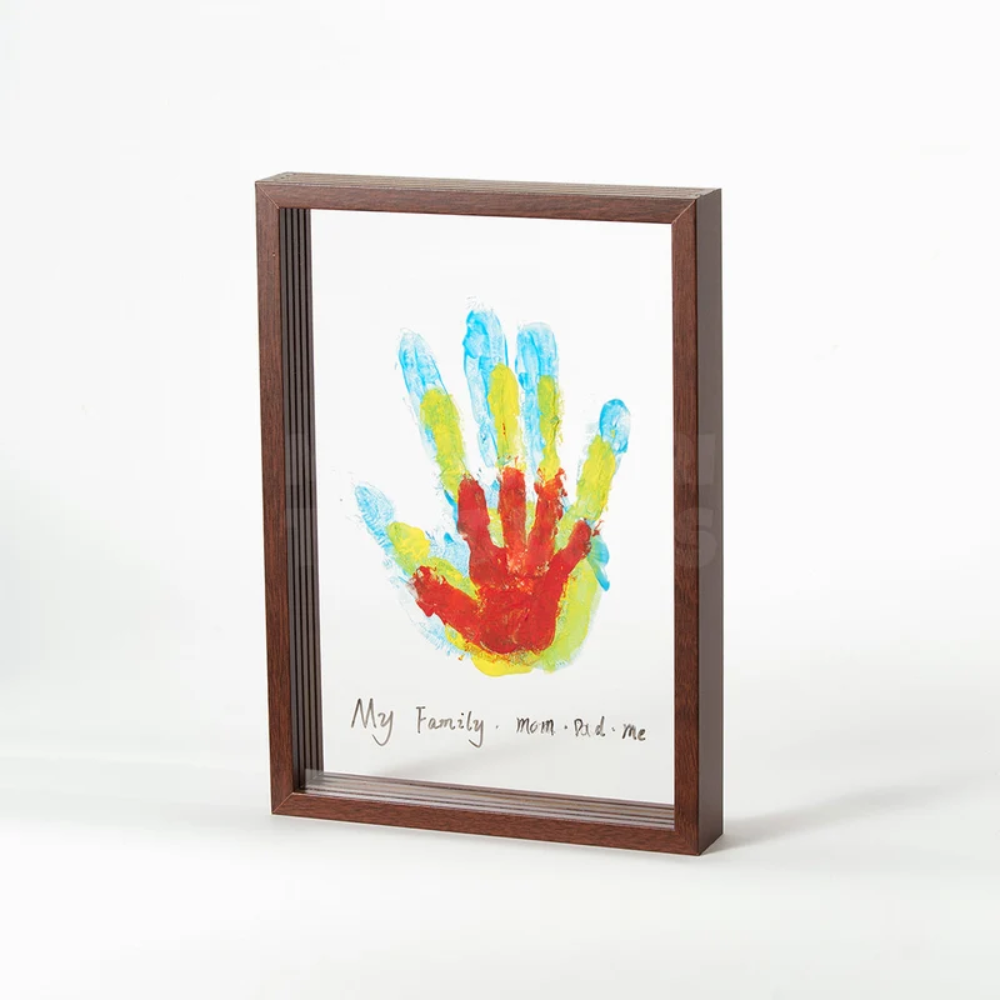 Family Handprint Frame Kit – DIY Wooden Keepsake Art Set with Paints