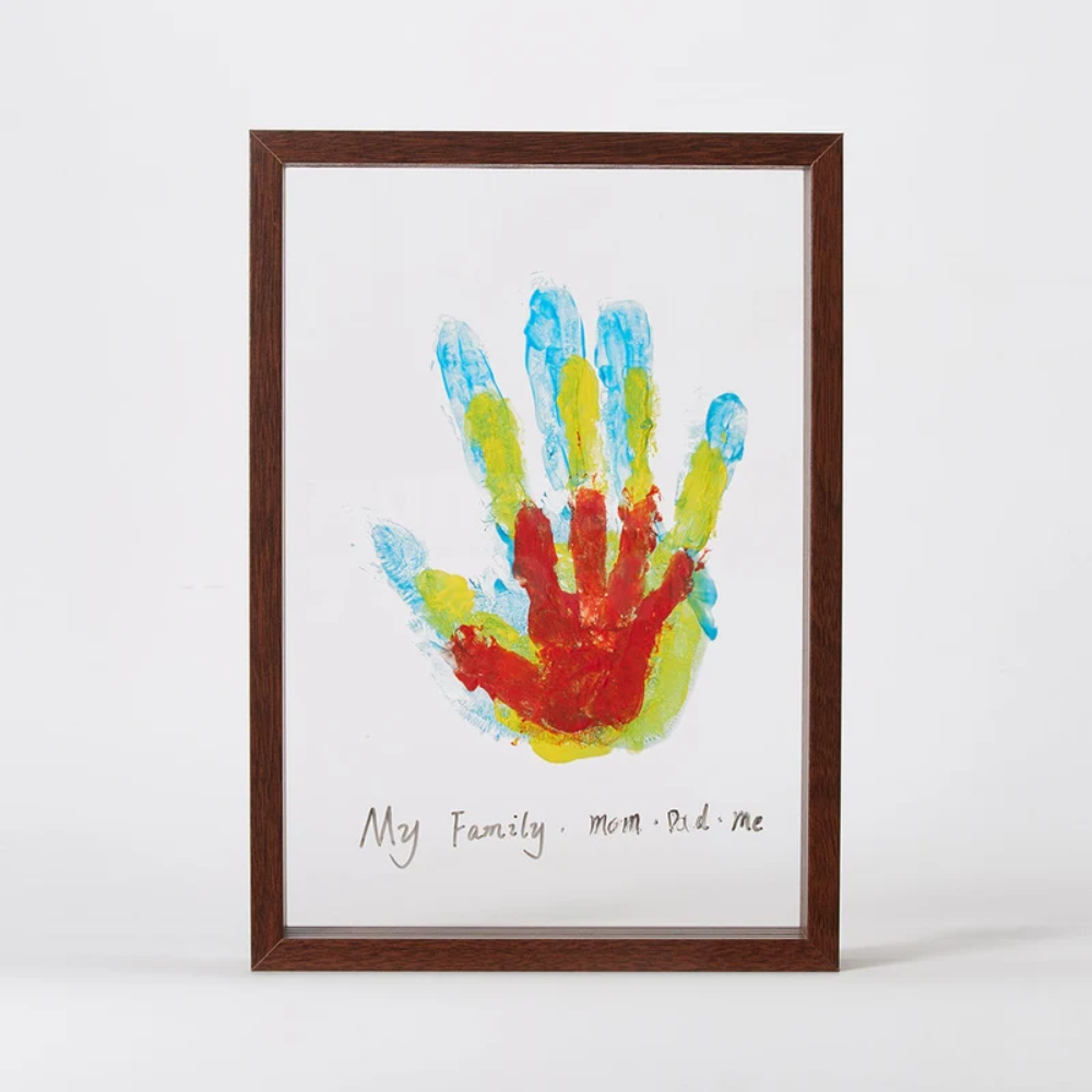 Family Handprint Frame Kit – DIY Wooden Keepsake Art Set with Paints