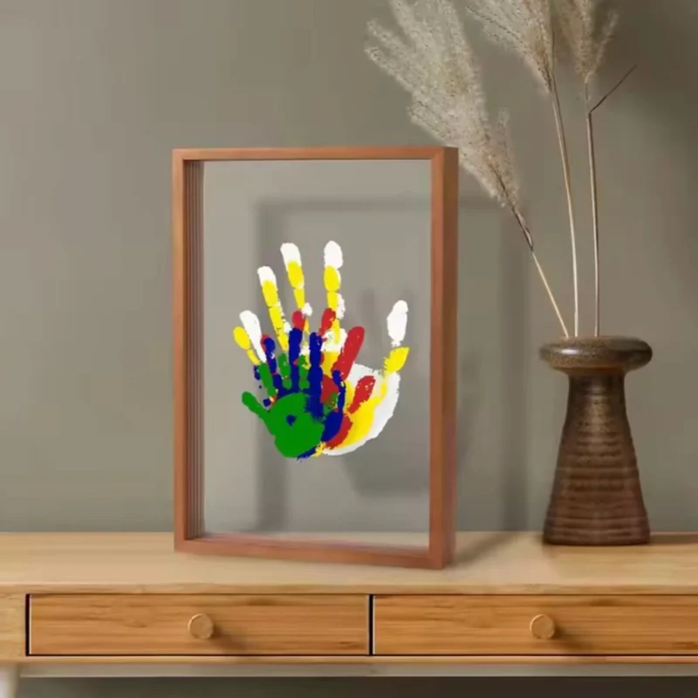Family Handprint Frame Kit – DIY Wooden Keepsake Art Set with Paints
