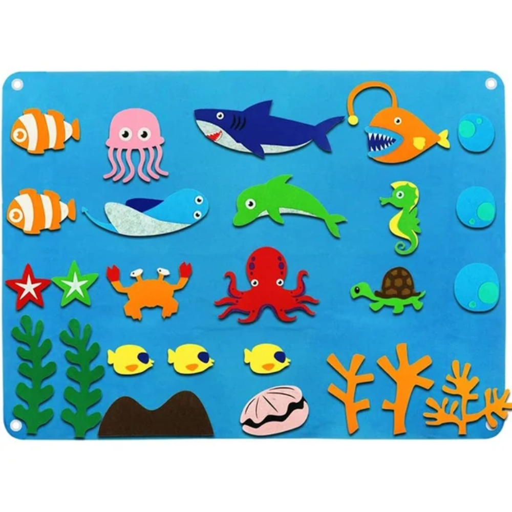 FeltWorlds Interactive Felt Board – Kids Educational Storytelling and Activity Play Set