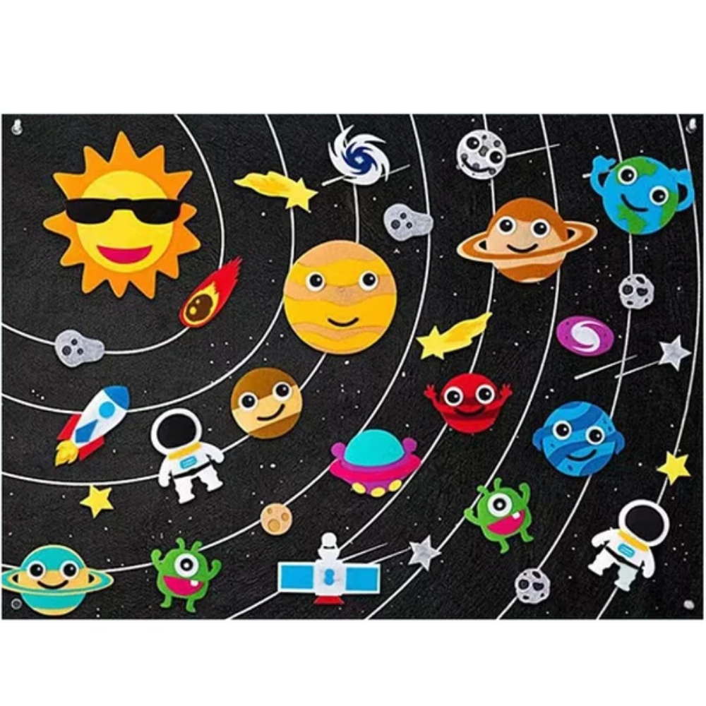 FeltWorlds Interactive Felt Board – Kids Educational Storytelling and Activity Play Set