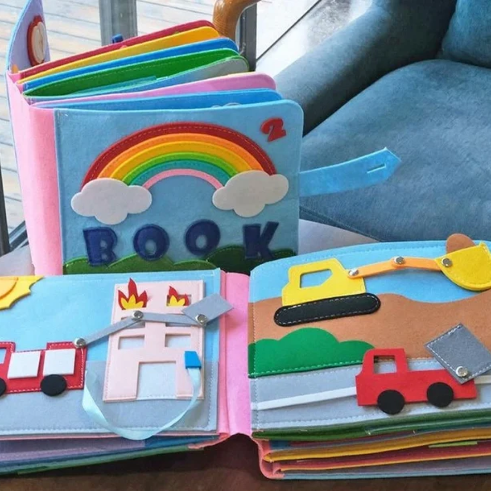Feltastic Montessori Busy Book – Interactive Felt Storybook and Learning Toy for Kids