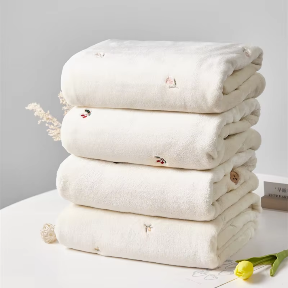 Fleece Baby Blanket Swaddle | Quilted Stroller Blanket