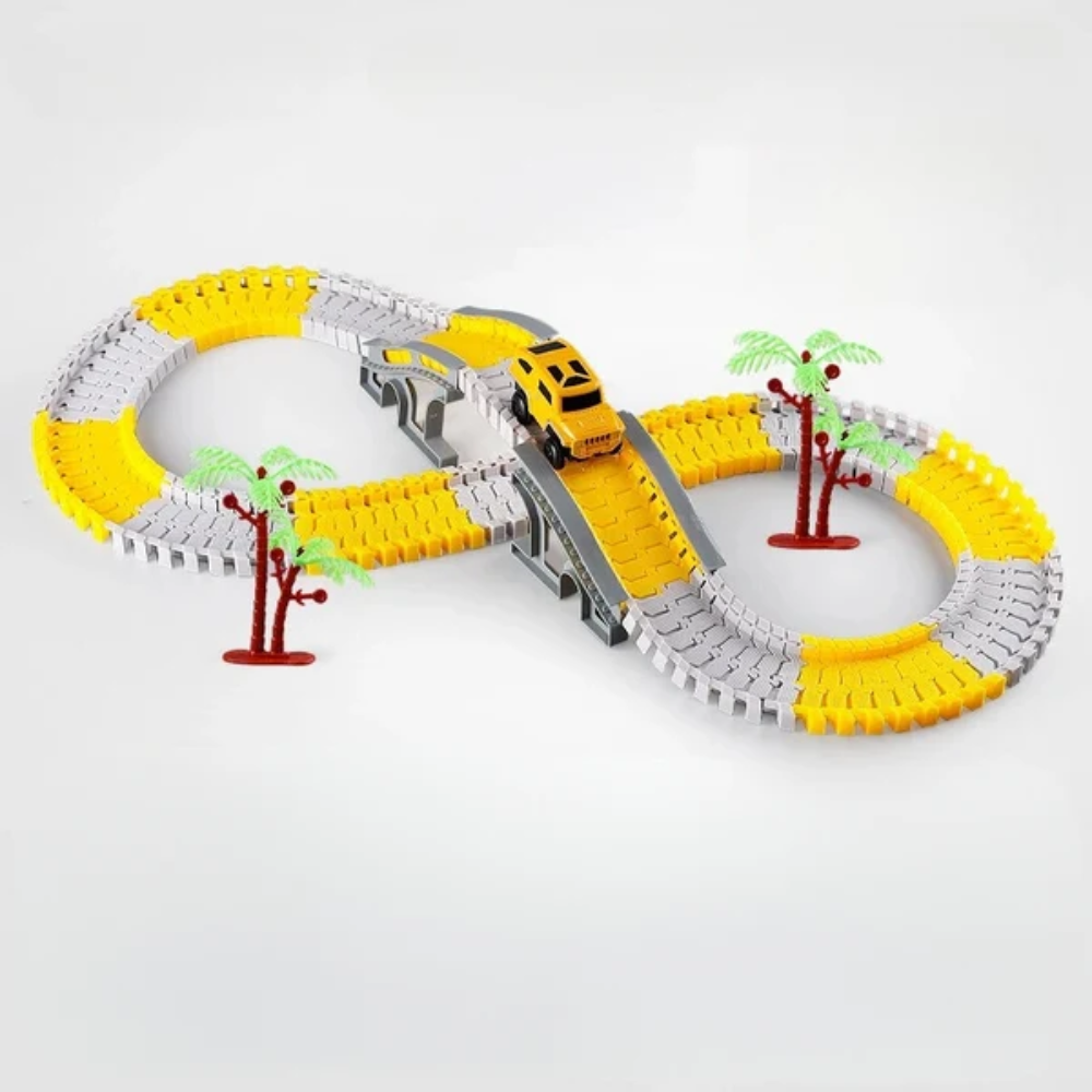 Flexible Race Track Set – DIY Construction Vehicle Track for Kids