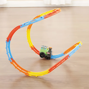 FlipRail Electric Train Toy – Customizable 3D Railway Track with Lights and Sounds for Kids