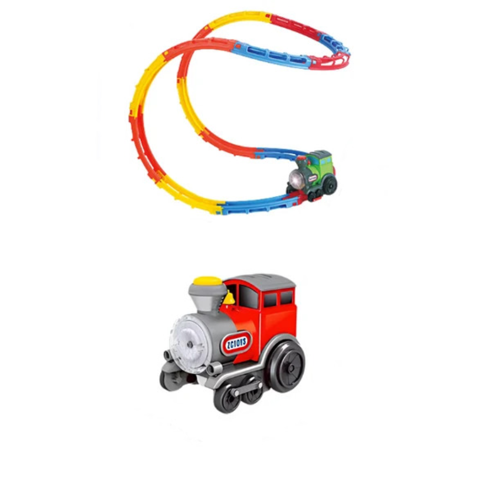 FlipRail Electric Train Toy – Customizable 3D Railway Track with Lights and Sounds for Kids