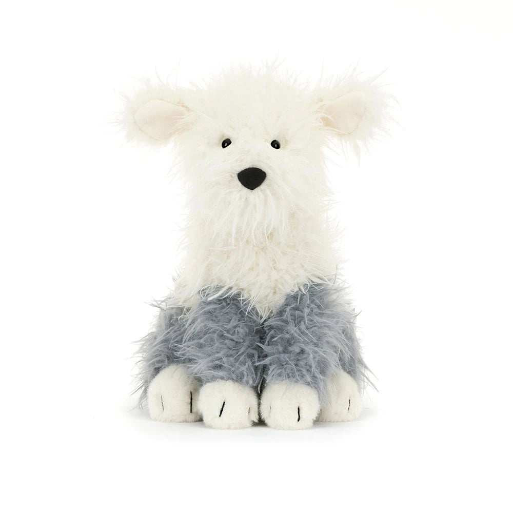 Fluffy White Sheepdog Plush Toy