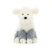 Fluffy White Sheepdog Plush Toy
