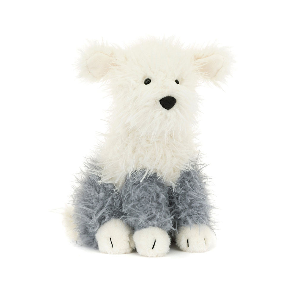 Fluffy White Sheepdog Plush Toy