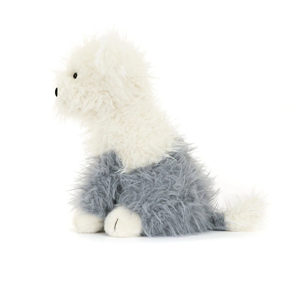 Fluffy White Sheepdog Plush Toy