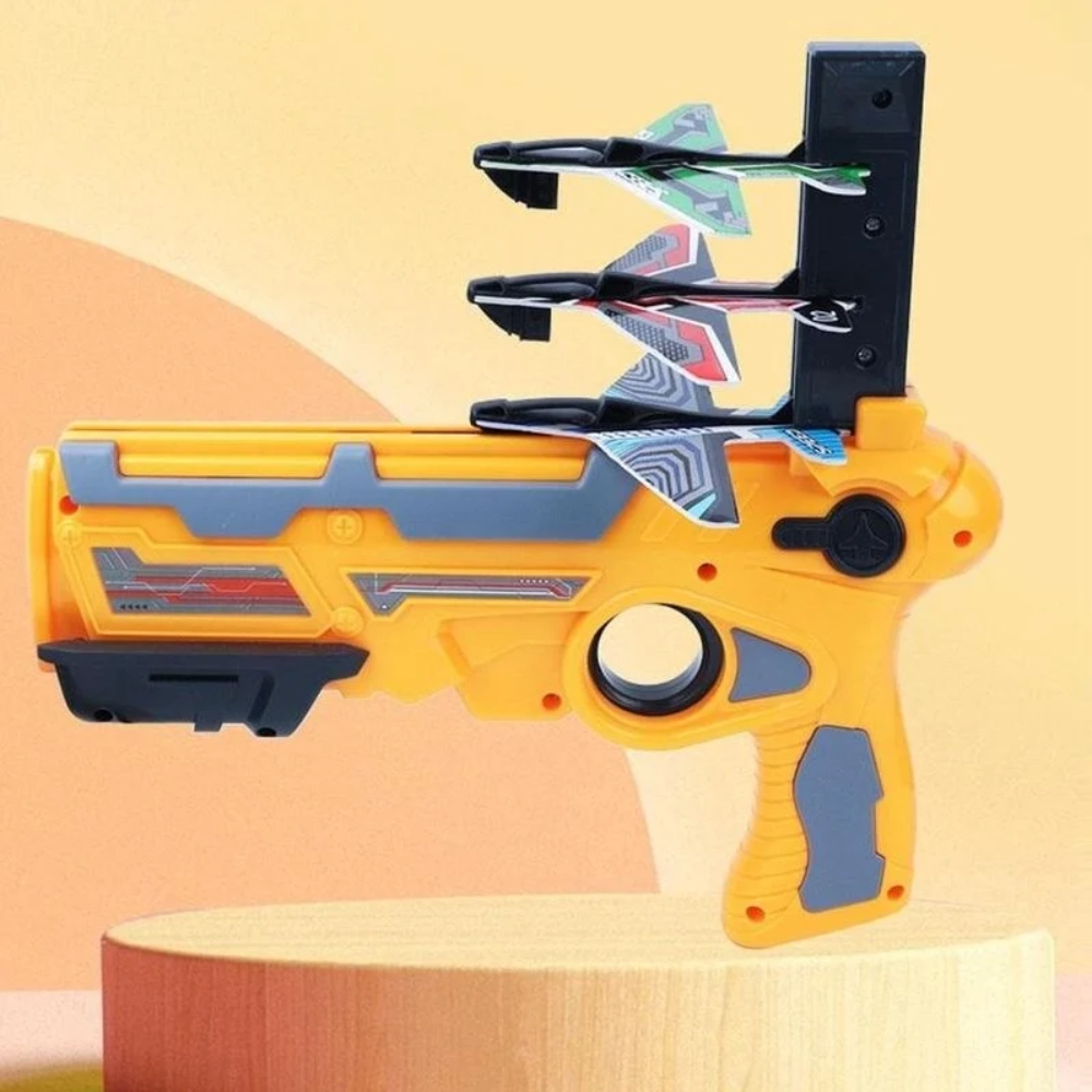 Foam Airplane Launcher Toy – 4-Plane Shooting & Flying Game for Kids