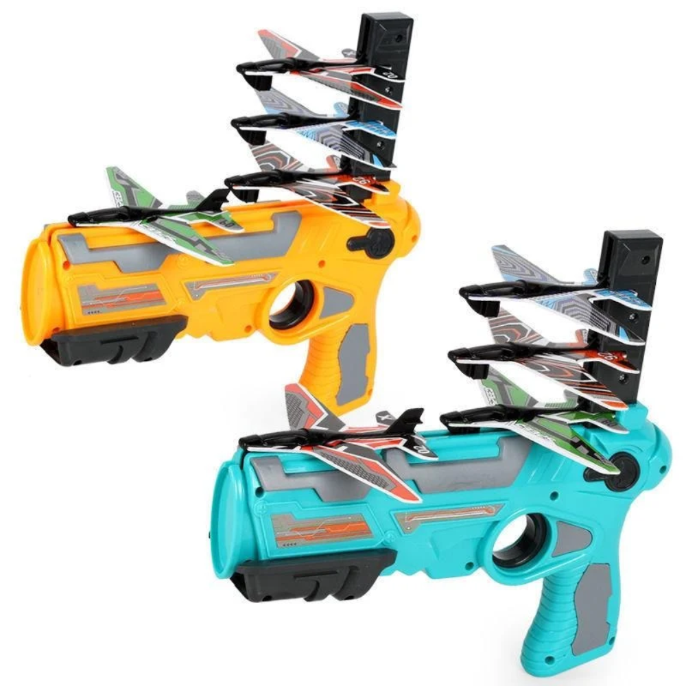 Foam Airplane Launcher Toy – 4-Plane Shooting & Flying Game for Kids