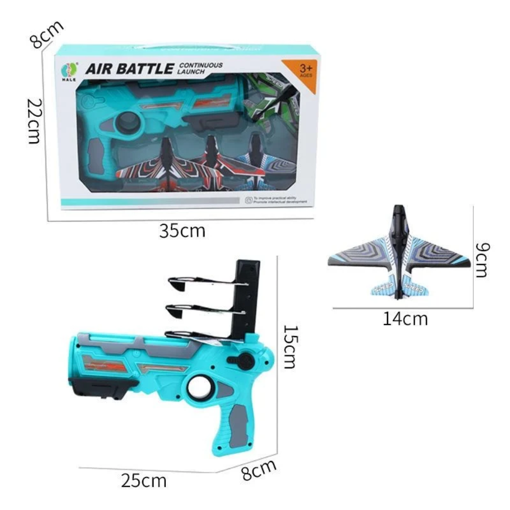 Foam Airplane Launcher Toy – 4-Plane Shooting & Flying Game for Kids