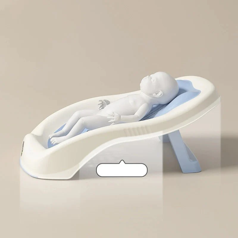 Foldable Baby Bath Tub – Portable Newborn Bath with Temperature Sensor