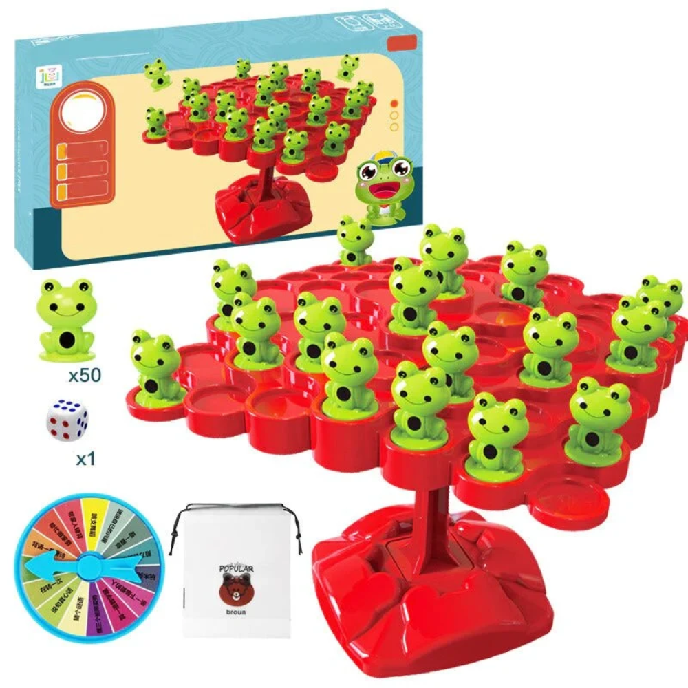 Frog Balance Tree Game – Educational Counting & Stacking Toy for Kids
