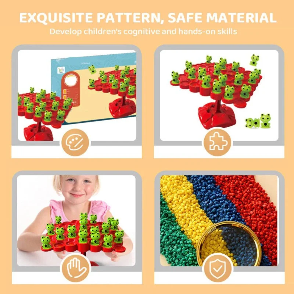 Frog Balance Tree Game – Educational Counting & Stacking Toy for Kids