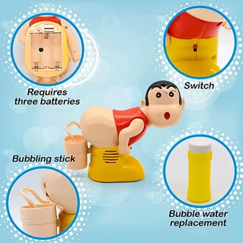 Funny Fart Bubble Blower – Automatic Bubble Machine with Sound Effects for Kids
