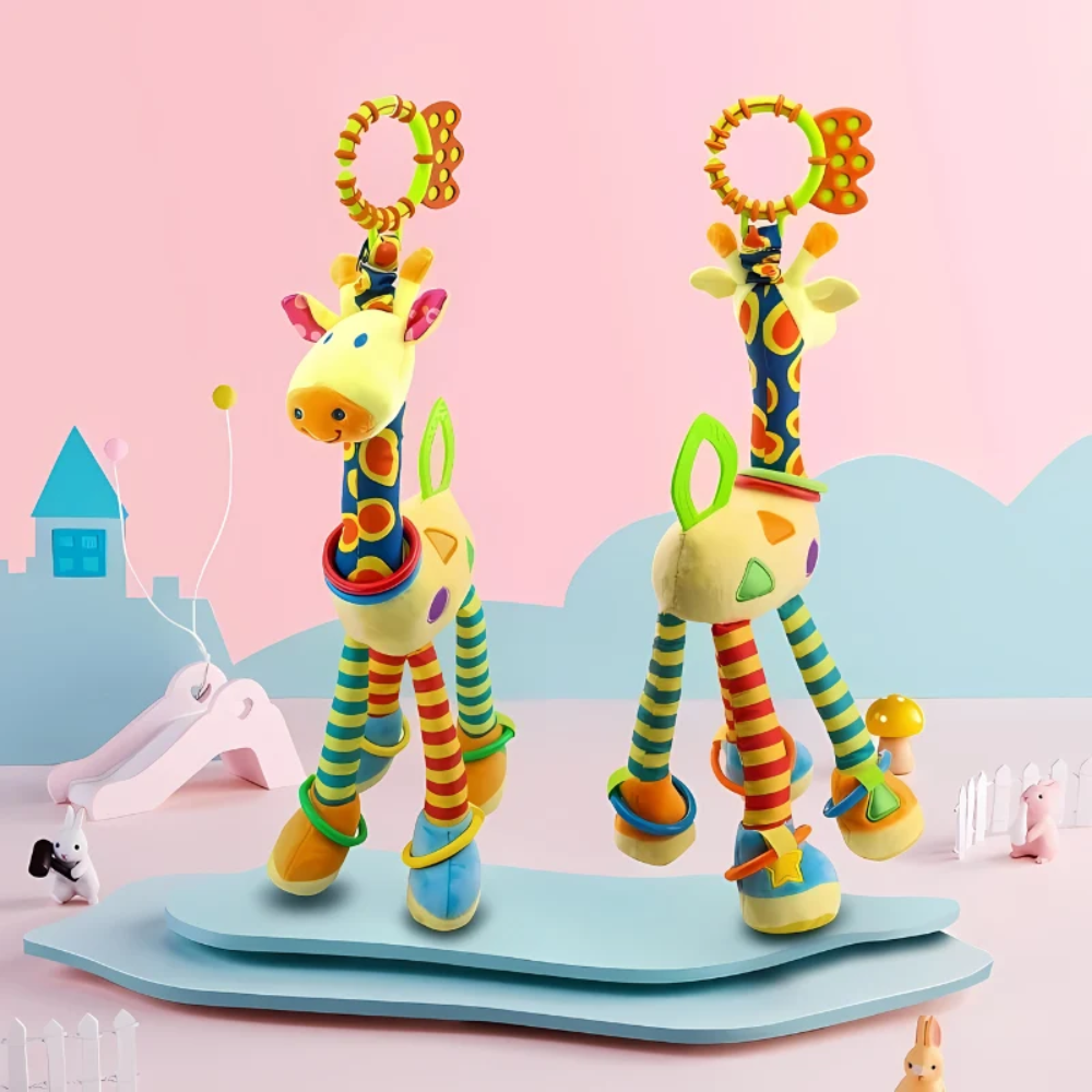 Giraffy Baby Teether Rattle – Giraffe Sensory Chew Toy for Babies