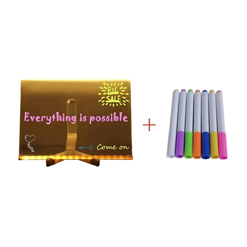 GlowPad LED Drawing Board – Reusable Light-Up Writing and Drawing Toy for Kids