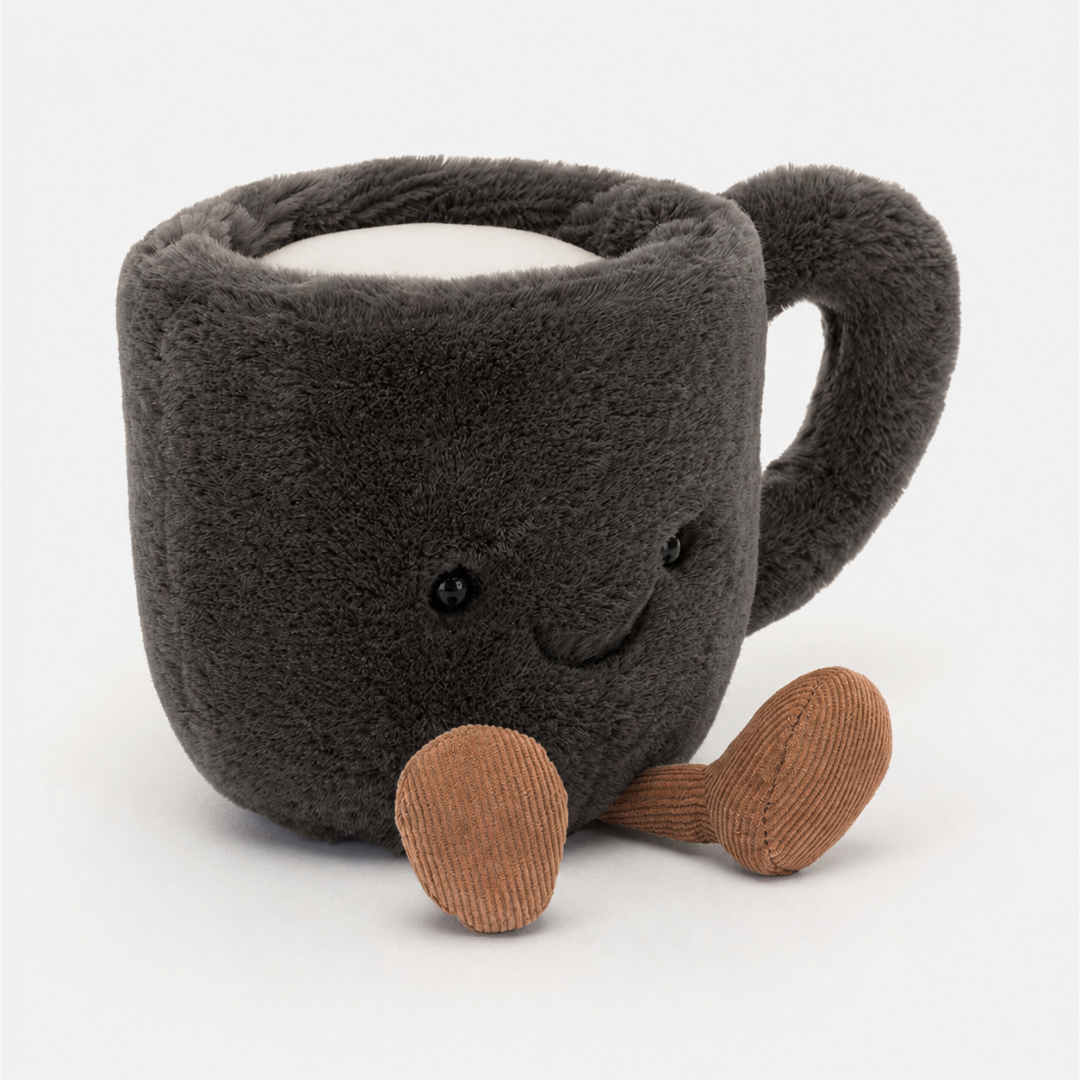 Gray Coffee Cup Plush Toy