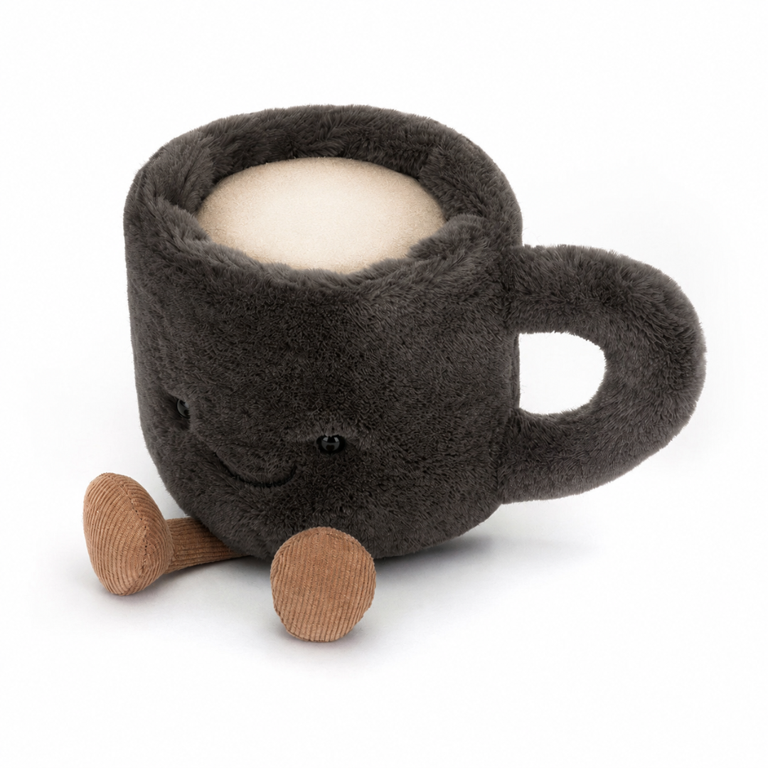 Gray Coffee Cup Plush Toy