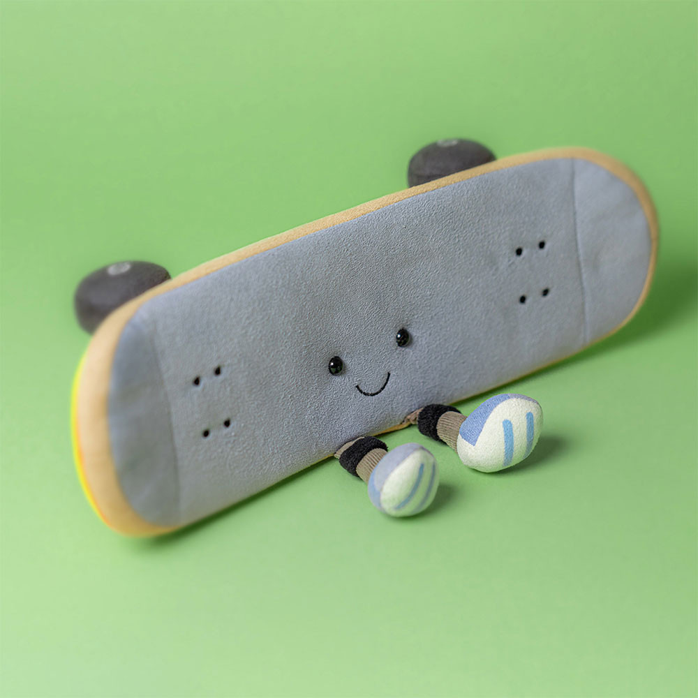 Gray Skateboard Plush Toy