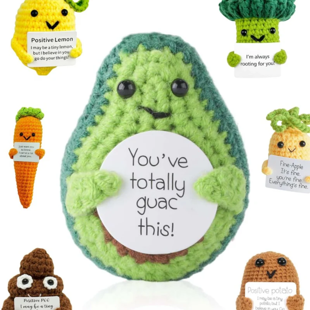 Handmade Crochet Plush Characters – Cute Knitted Fruit and Vegetable Toys