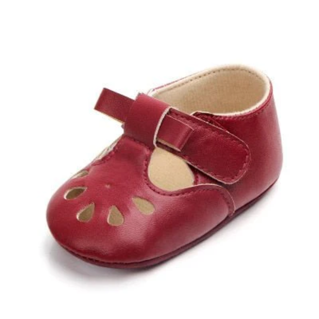 Baby Moccasins Soft Sole Crib Shoes | Strap Closure
