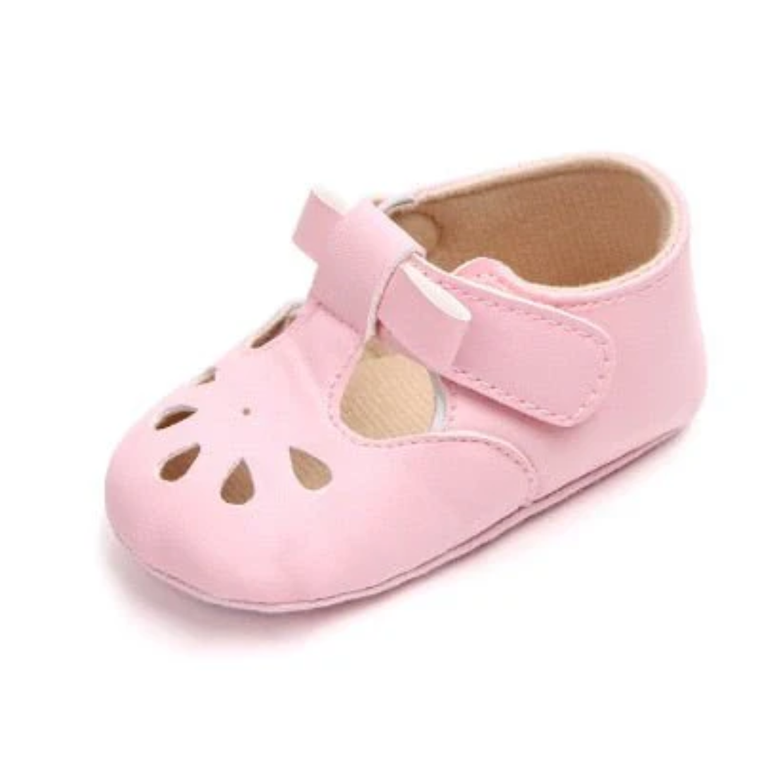 Baby Moccasins Soft Sole Crib Shoes | Strap Closure