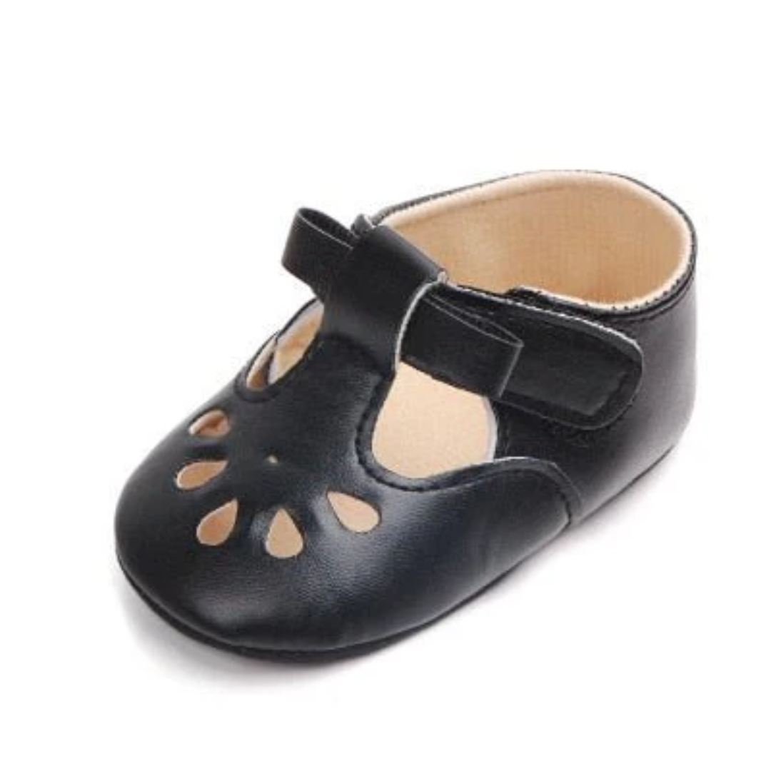Baby Moccasins Soft Sole Crib Shoes | Strap Closure