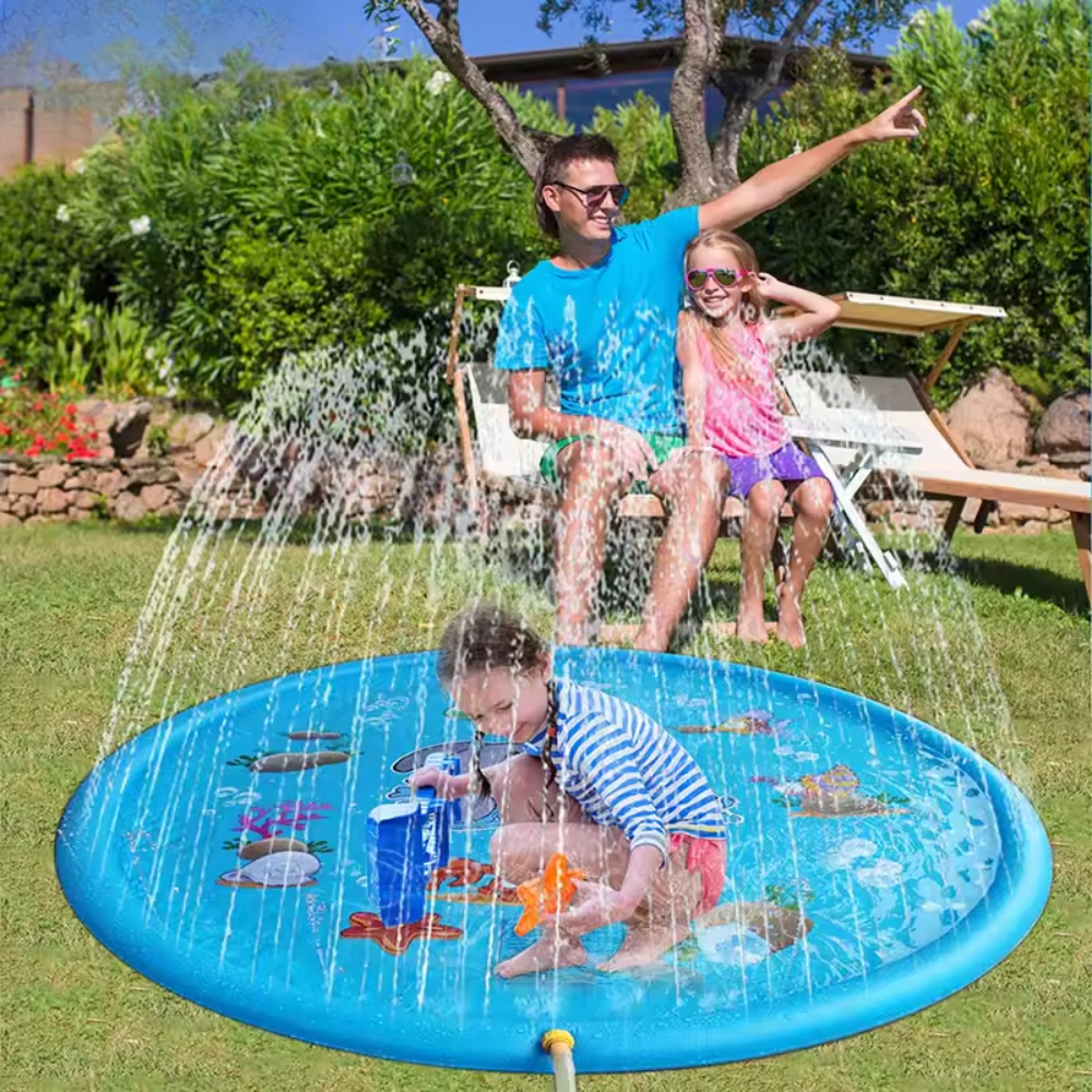 Inflatable Splash Pad for Kids – PVC Water Spray Mat Outdoor Play Toy (59 Inch)