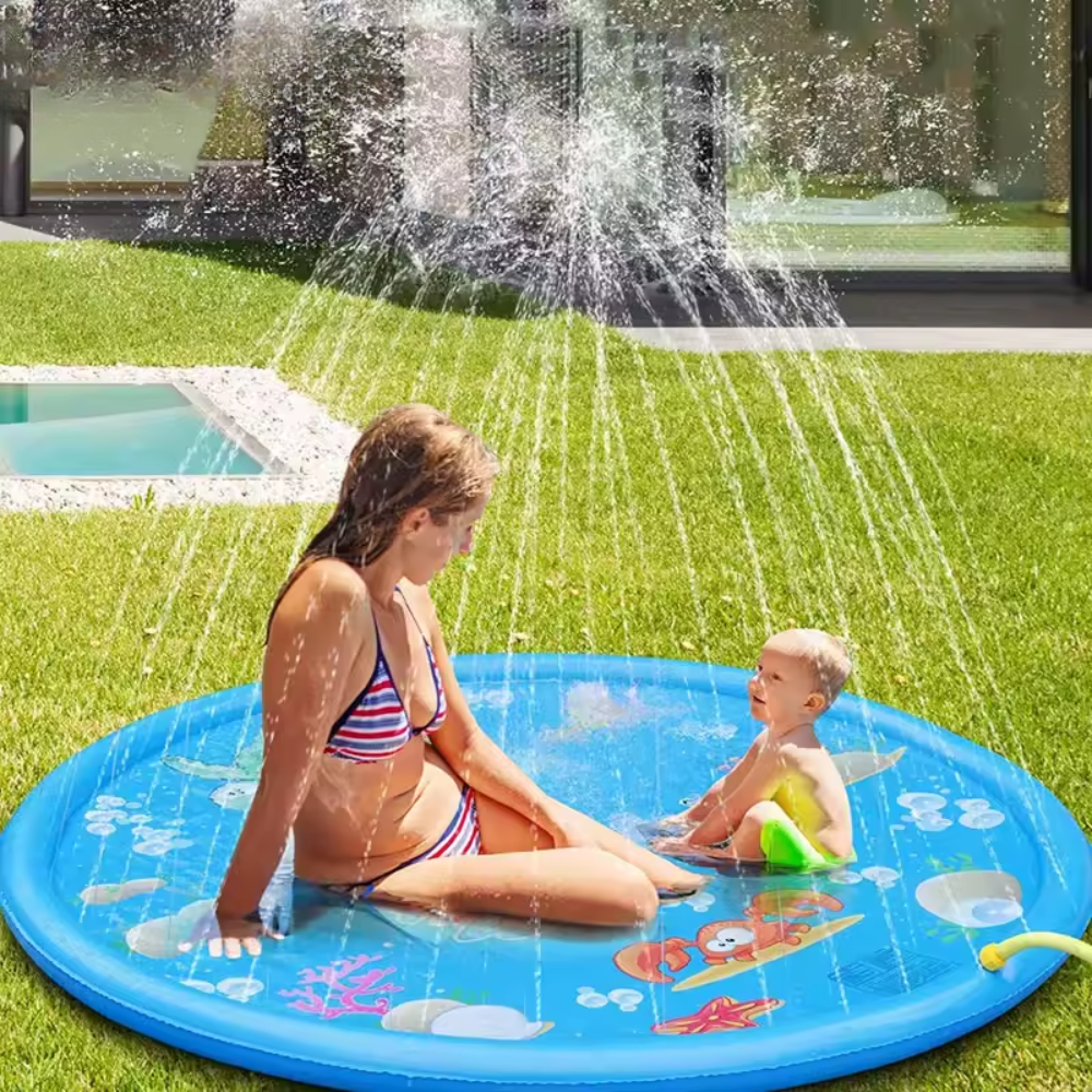 Inflatable Splash Pad for Kids – PVC Water Spray Mat Outdoor Play Toy (59 Inch)