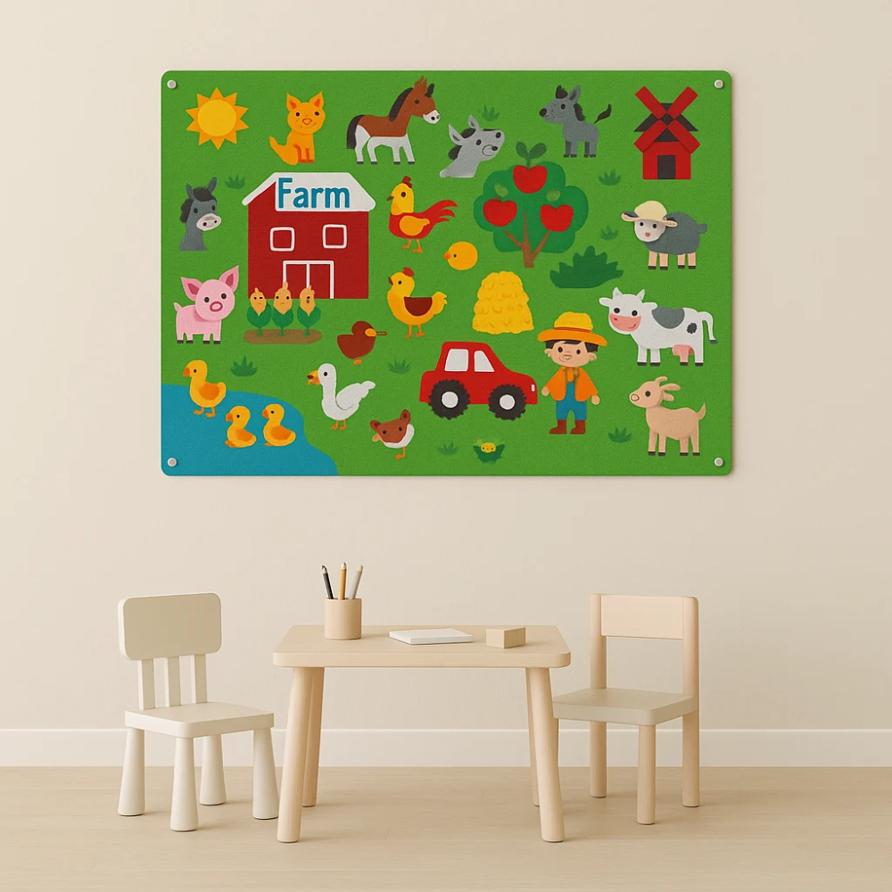Interactive Felt Activity Board – Educational Learning & Sensory Play Toy for Kids