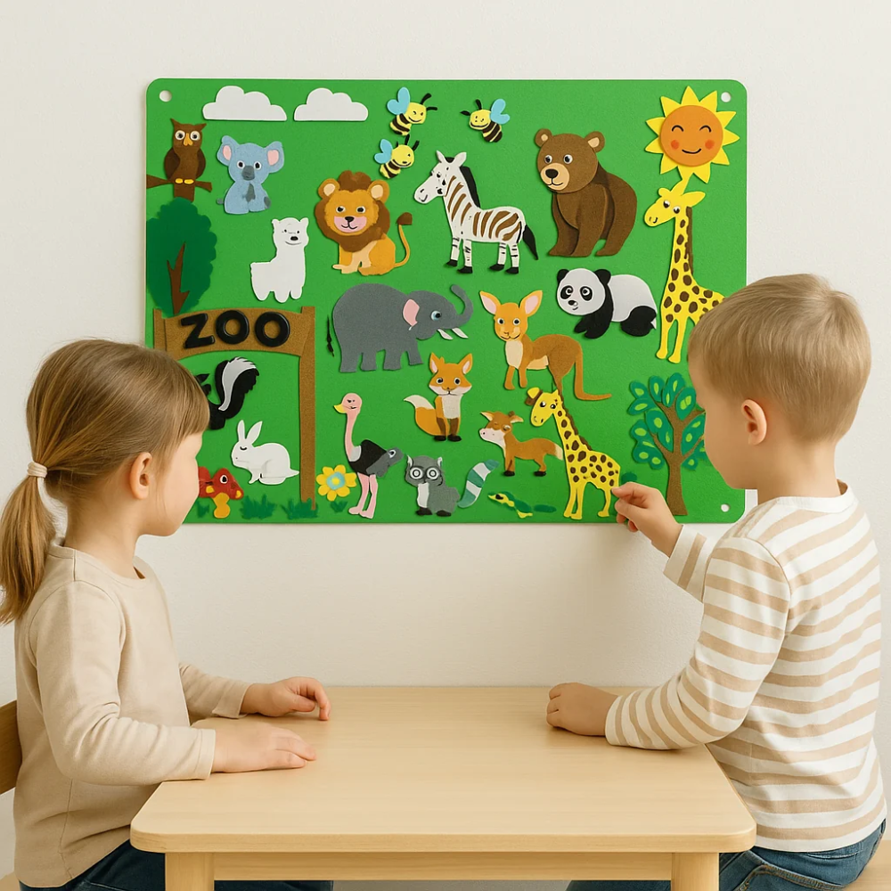 Interactive Felt Activity Board – Educational Learning & Sensory Play Toy for Kids