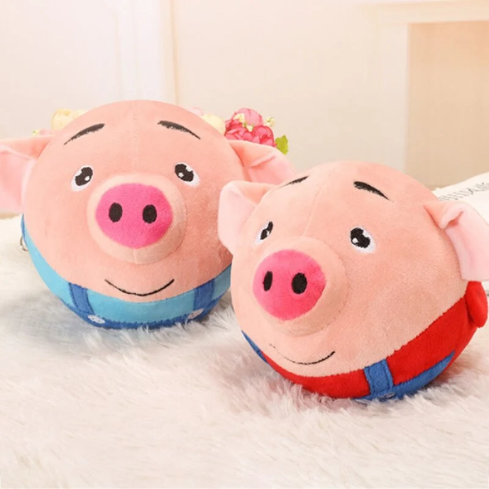 Interactive Jumping Pig Plush Toy – Talking and Singing Rechargeable Ball