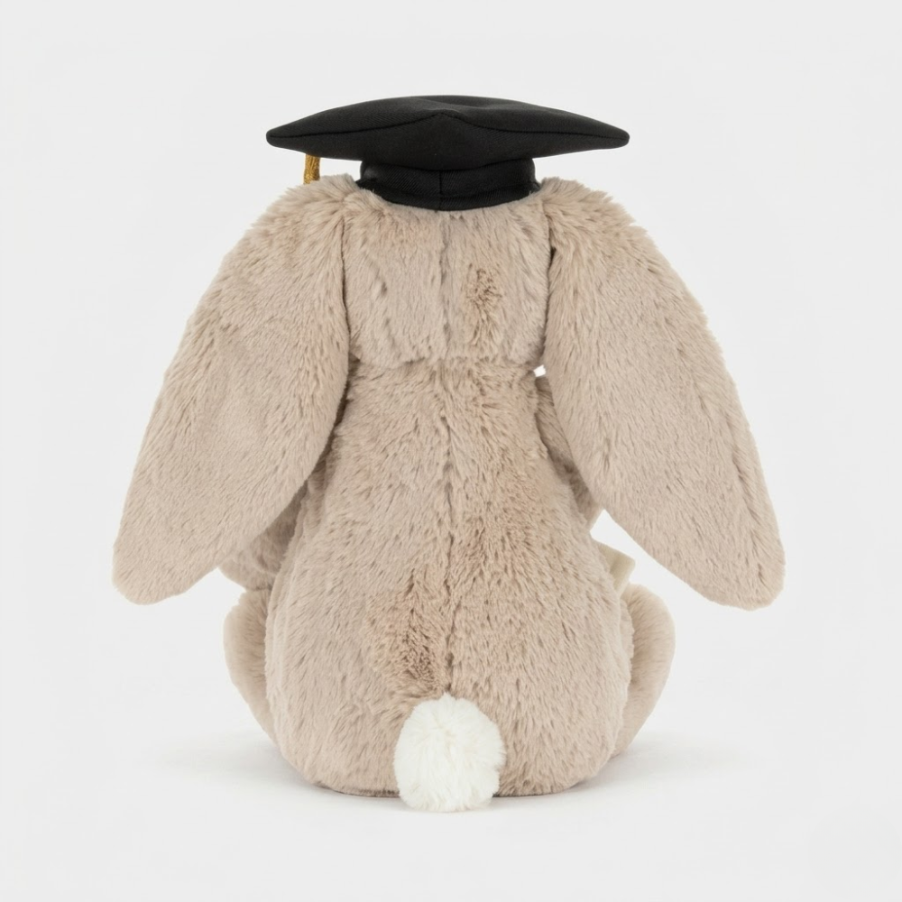Khaki Bunny Graduation Plush Toy
