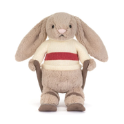 Khaki Bunny Ski Outfit Plush Toy