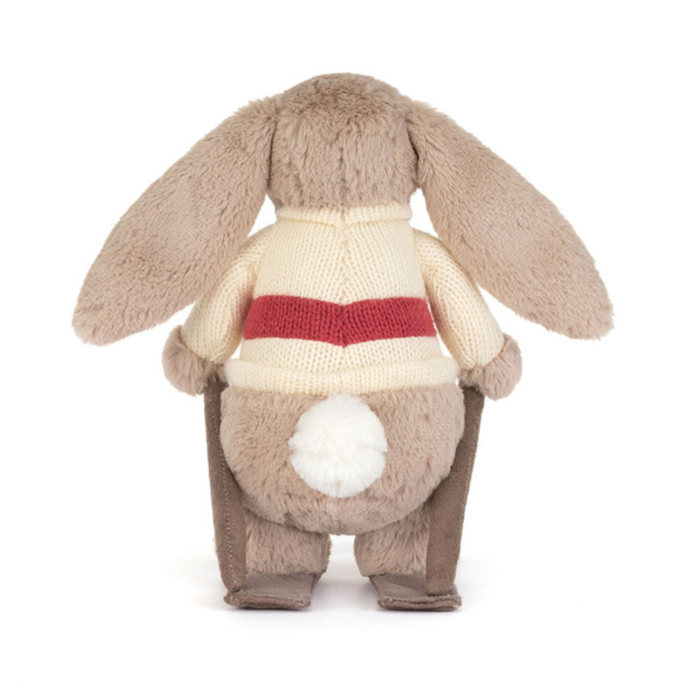 Khaki Bunny Ski Outfit Plush Toy