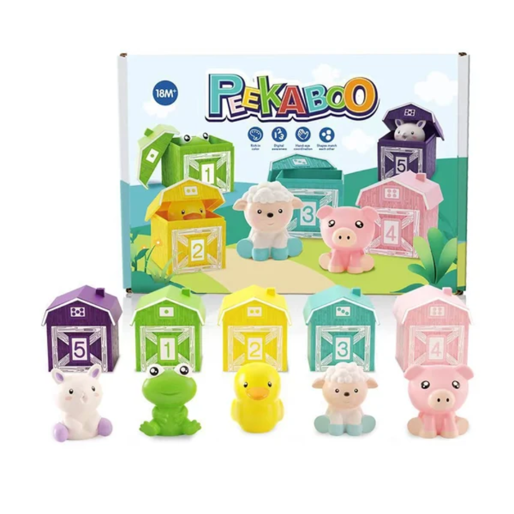 KidFarm Montessori Farm Animal Toys – Educational Counting, Matching and Sorting Game for Kids