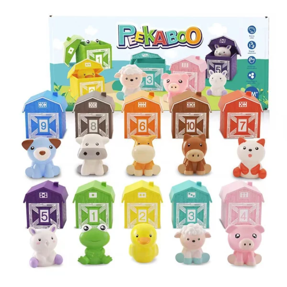 KidFarm Montessori Farm Animal Toys – Educational Counting, Matching and Sorting Game for Kids