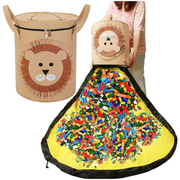 KiddoBucket Toy Storage Basket – Portable Play Mat and Toy Organizer for Kids