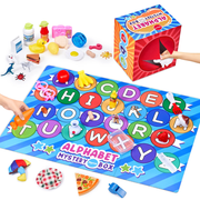Kids Alphabet Mystery Box – 26-Piece Letter Matching and Object Recognition Game with Double-Sided Board