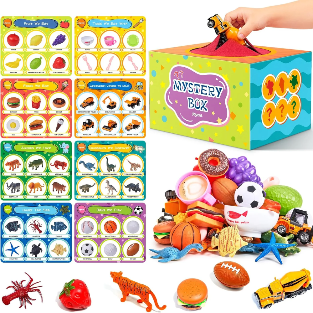Kids Alphabet Mystery Box – 26-Piece Letter Matching and Object Recognition Game with Double-Sided Board