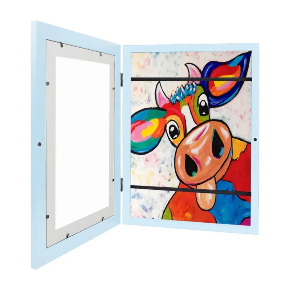 Kids Artwork Display Frame – Front Opening Picture Frame with Storage for Drawings
