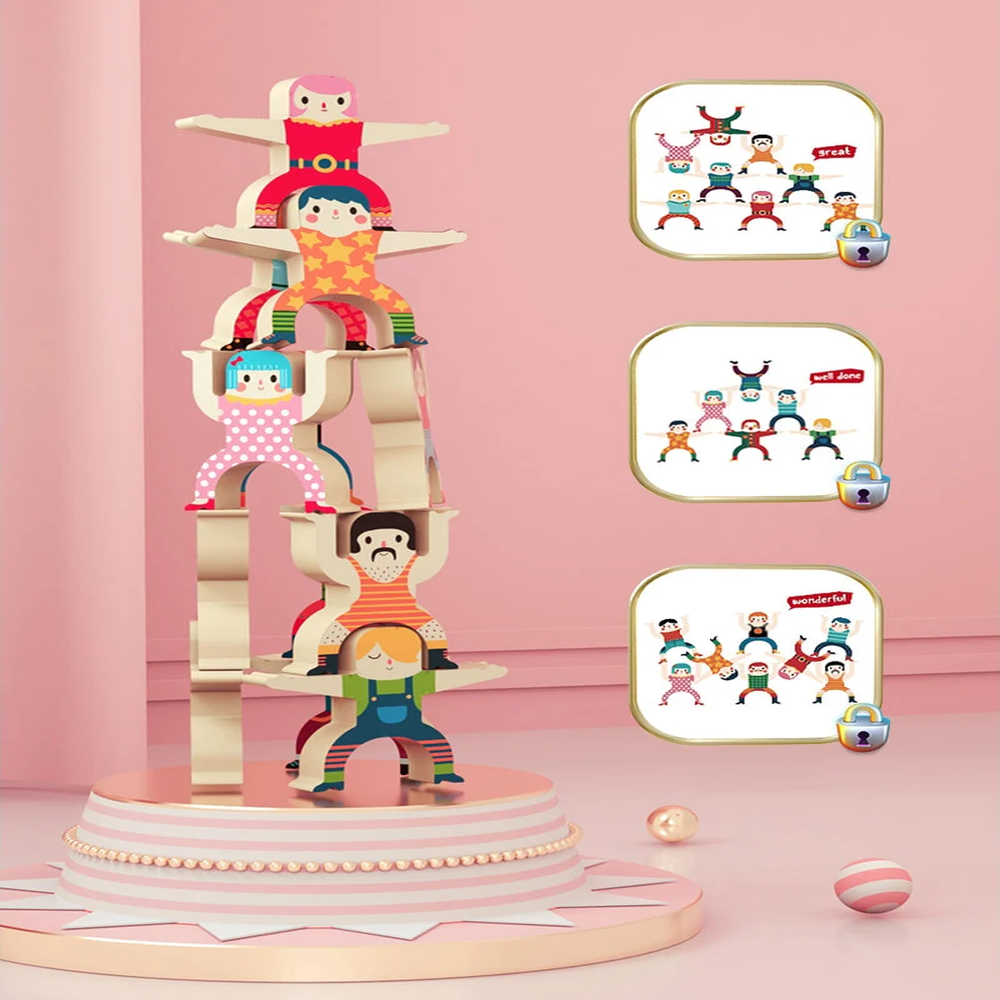 Kids Balancing Stacking Toy – 18-Piece Acrobatic Building & Balance Game