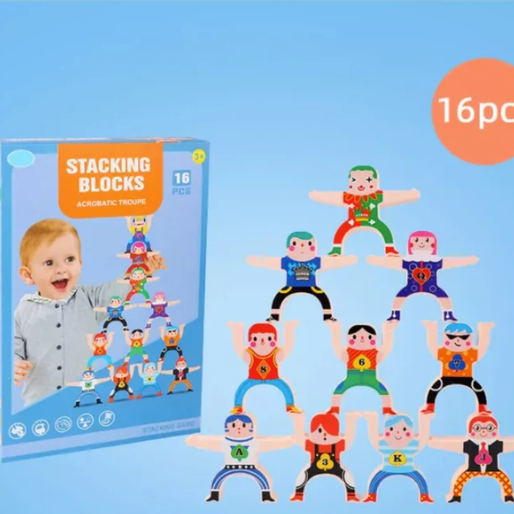 Kids Balancing Stacking Toy – 18-Piece Acrobatic Building & Balance Game