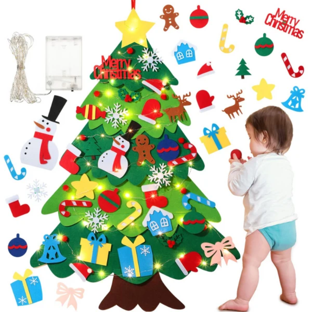 Kids Christmas Tree – Interactive Felt Christmas Tree Decorating Toy